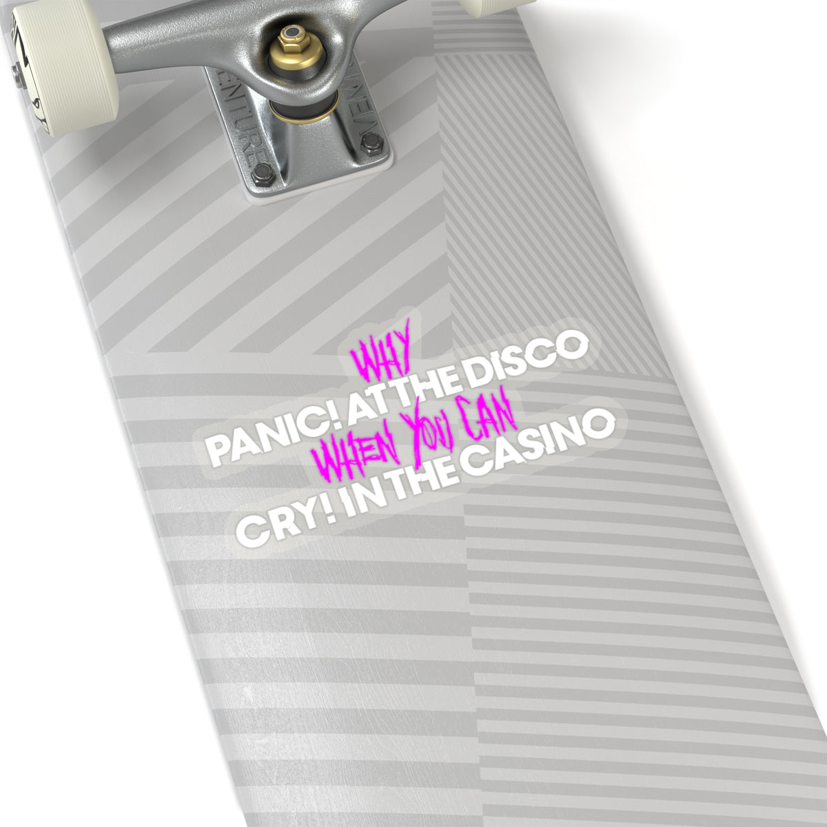 Why Panic Stickers - White Text