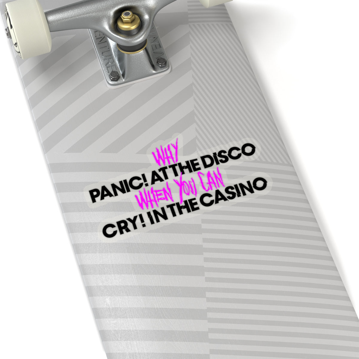 Why Panic Stickers - Black Text